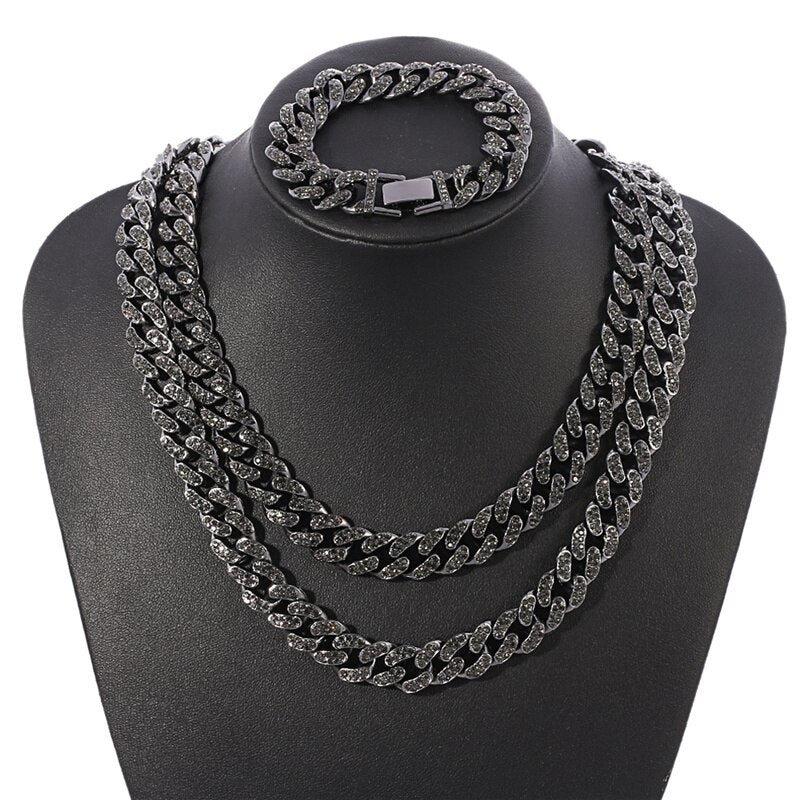 Iced Out Gun Black Necklaces - Finders